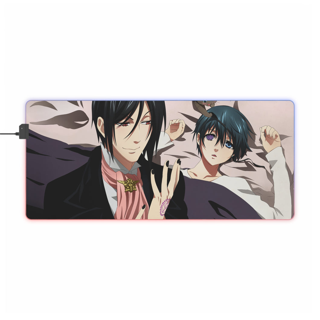 Black Butler Sebastian Michaelis, Ciel Phantomhive RGB LED Mouse Pad (Desk Mat)