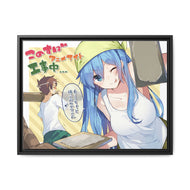 Aqua and Kazuma Canvas Framed Art Print