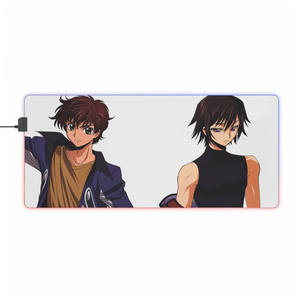 Code Geass Lelouch Lamperouge, Suzaku Kururugi RGB LED Mouse Pad (Desk Mat)