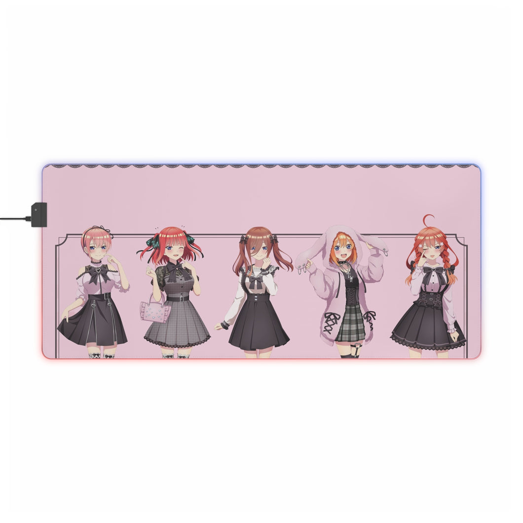 The Quintessential Quintuplets RGB LED Mouse Pad (Desk Mat)
