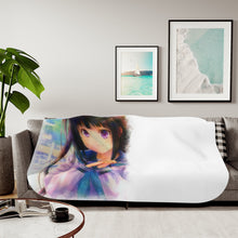 Load image into Gallery viewer, Eru Chitanda  Smile Sherpa Blanket
