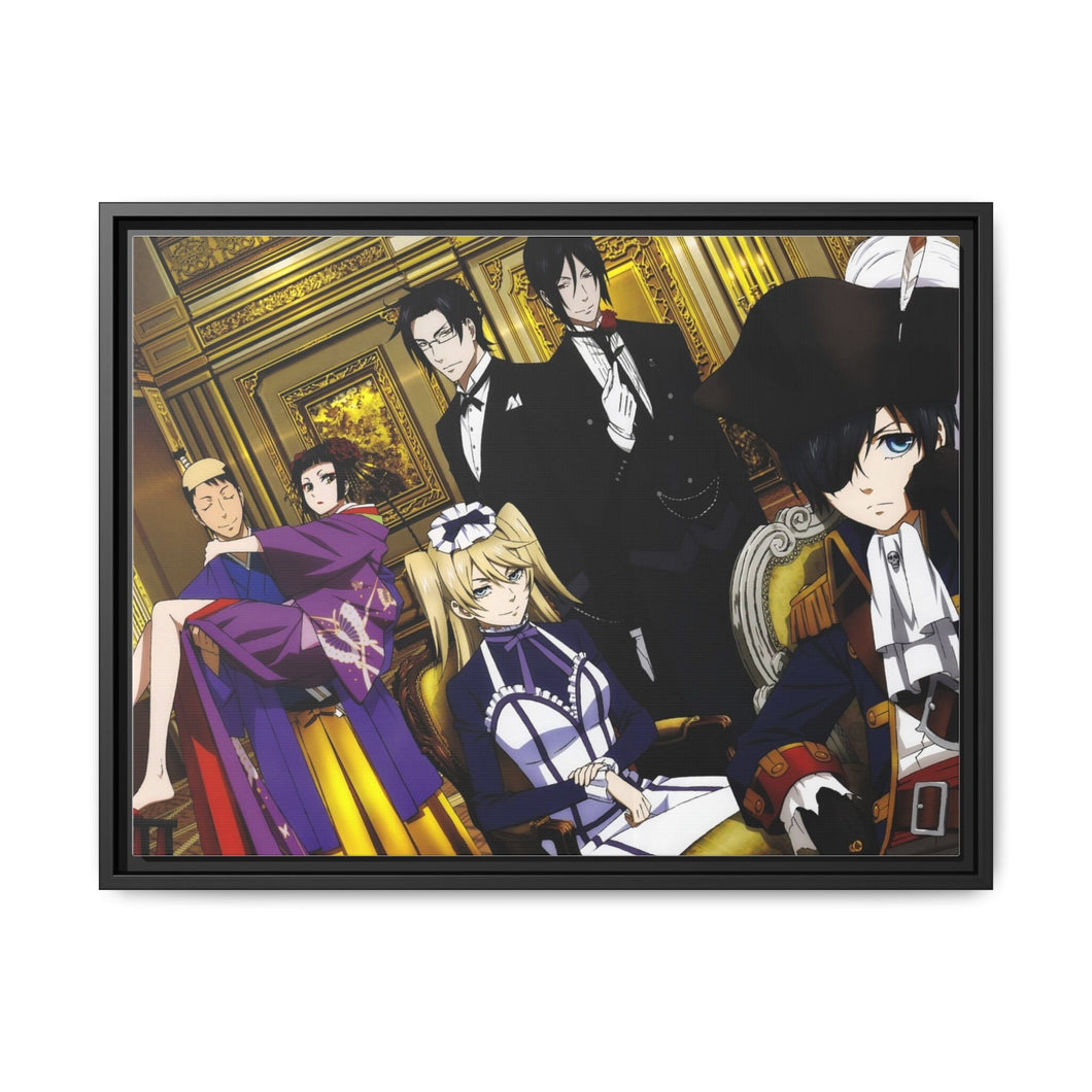 Black Butler Canvas Framed Art Print