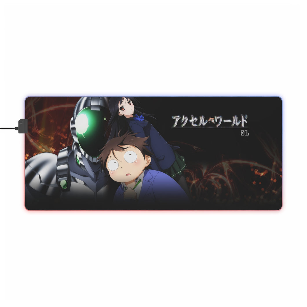 Accel World Kuroyukihime, Haruyuki Arita RGB LED Mouse Pad (Desk Mat)