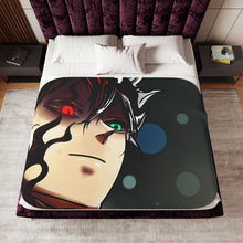 Load image into Gallery viewer, Black Clover Asta Sherpa Blanket
