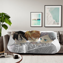 Load image into Gallery viewer, The Promised Neverland Ray, Norman, Emma Sherpa Blanket
