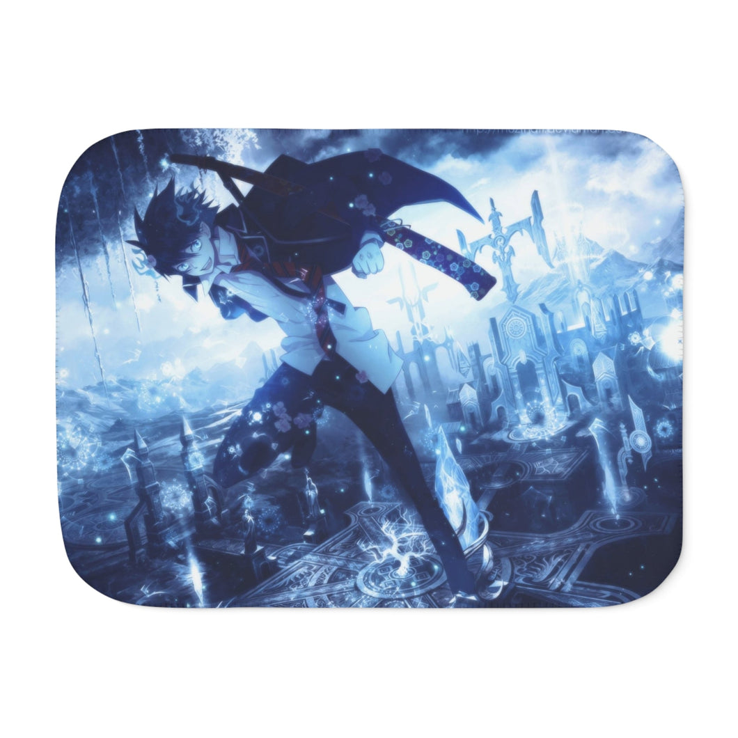 Blue Exorcist Sherpa Blanket