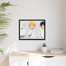 Load image into Gallery viewer, The Promised Neverland Ray, Norman, Emma Canvas Framed Art Print
