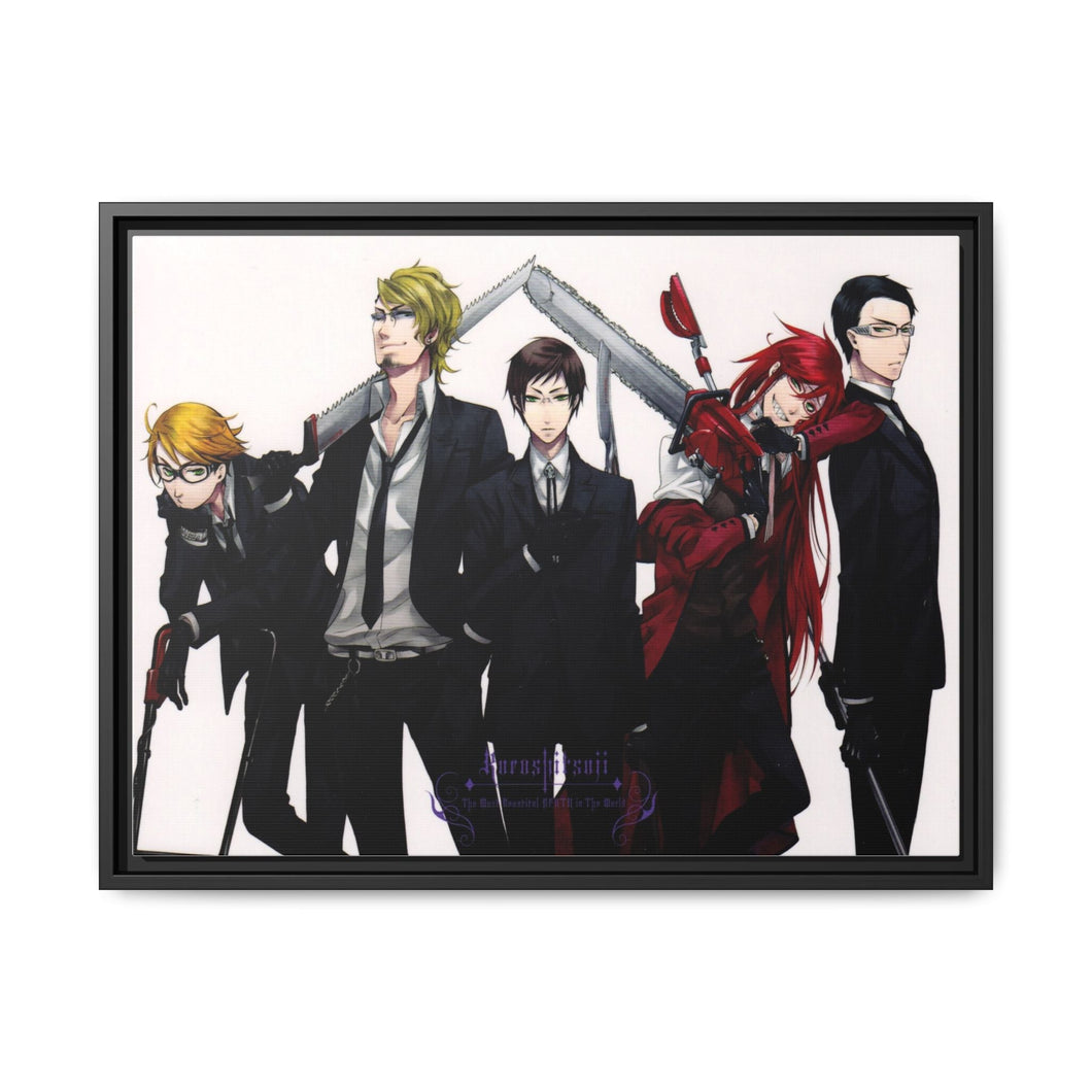 Black Butler Canvas Framed Art Print