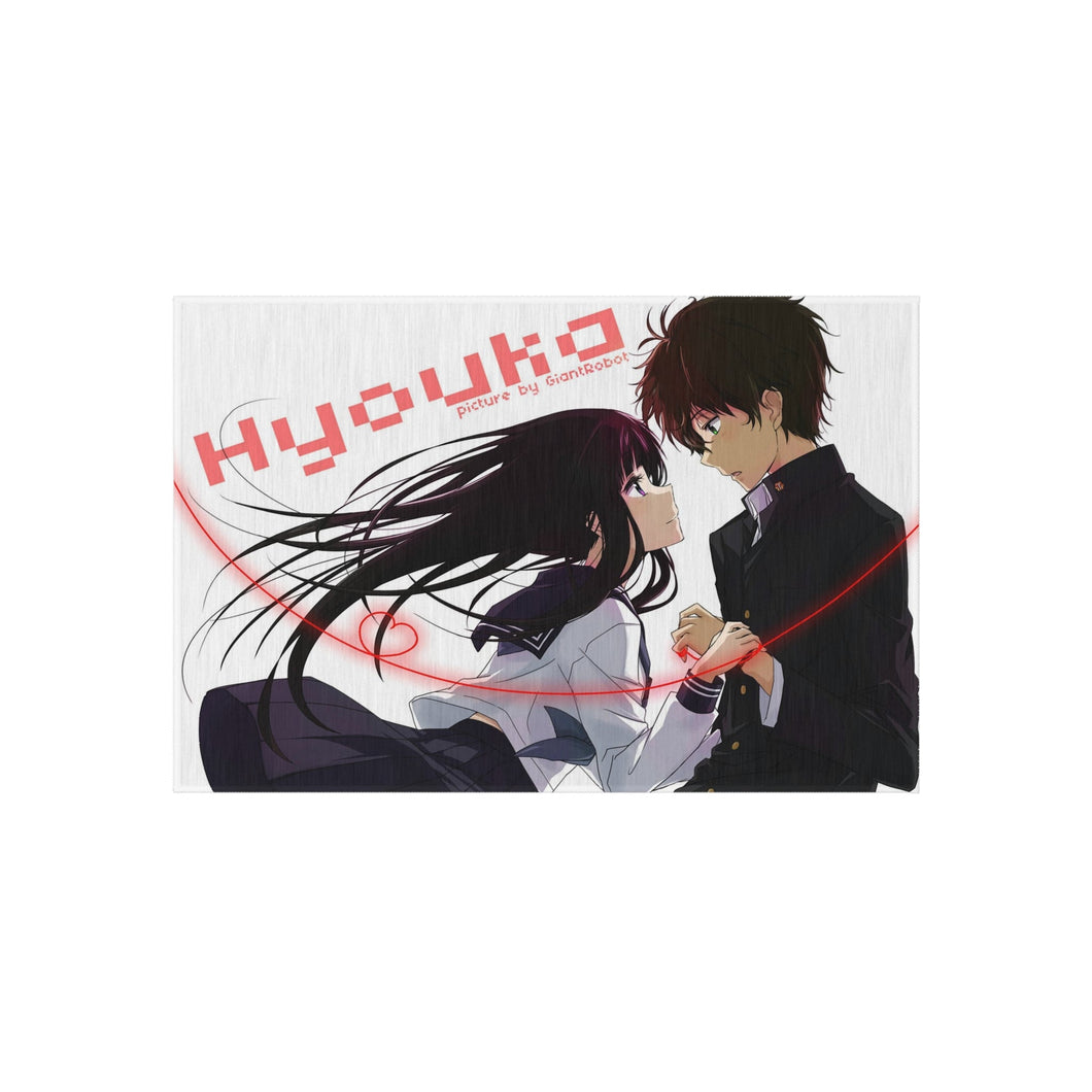 Eru Chitanda  And Hōtarō Orekiholding hands together Rug