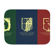 Load image into Gallery viewer, Shingeki no Kyojin Sherpa Blanket
