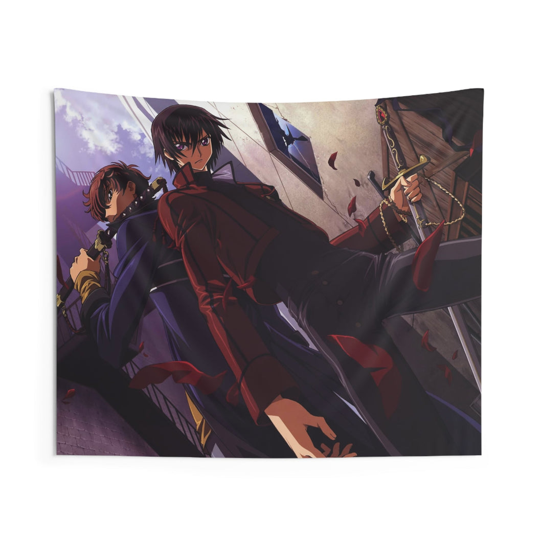 Code Geass Lelouch Lamperouge, Suzaku Kururugi Indoor Wall Tapestry