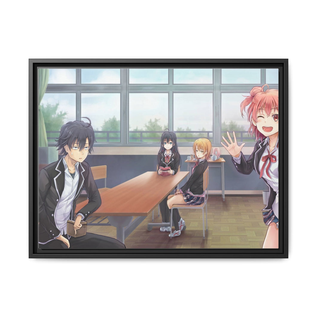 My Teen Romantic Comedy SNAFU Hachiman Hikigaya, Yukino Yukinoshita, Yui Yuigahama Canvas Framed Art Print