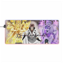 Load image into Gallery viewer, Naruto and Sasuke receiving mark RGB LED Mouse Pad (Desk Mat)
