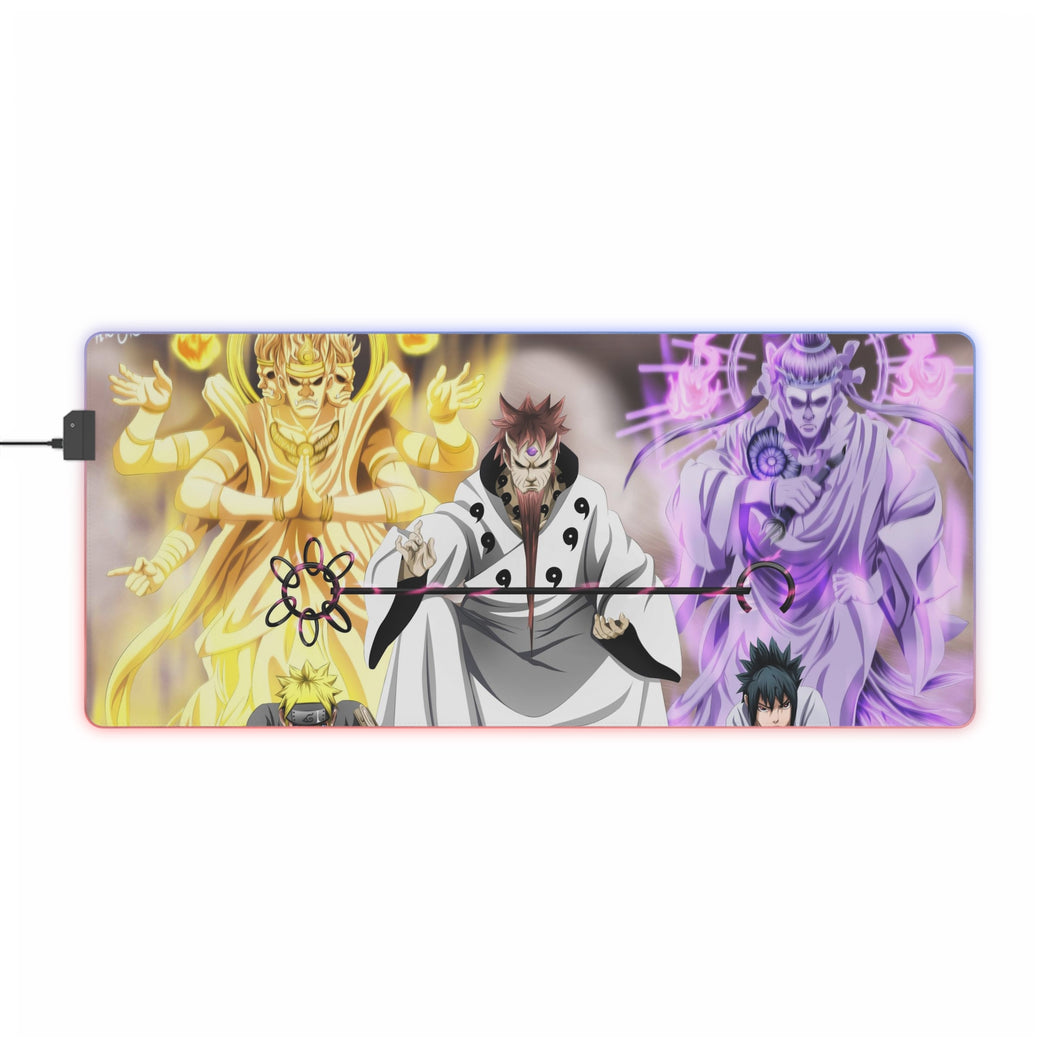 Naruto and Sasuke receiving mark RGB LED Mouse Pad (Desk Mat)