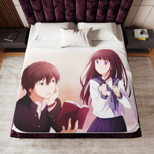 Load image into Gallery viewer, Eru Chitanda  And  Hōtarō Oreki Looking each other Sherpa Blanket
