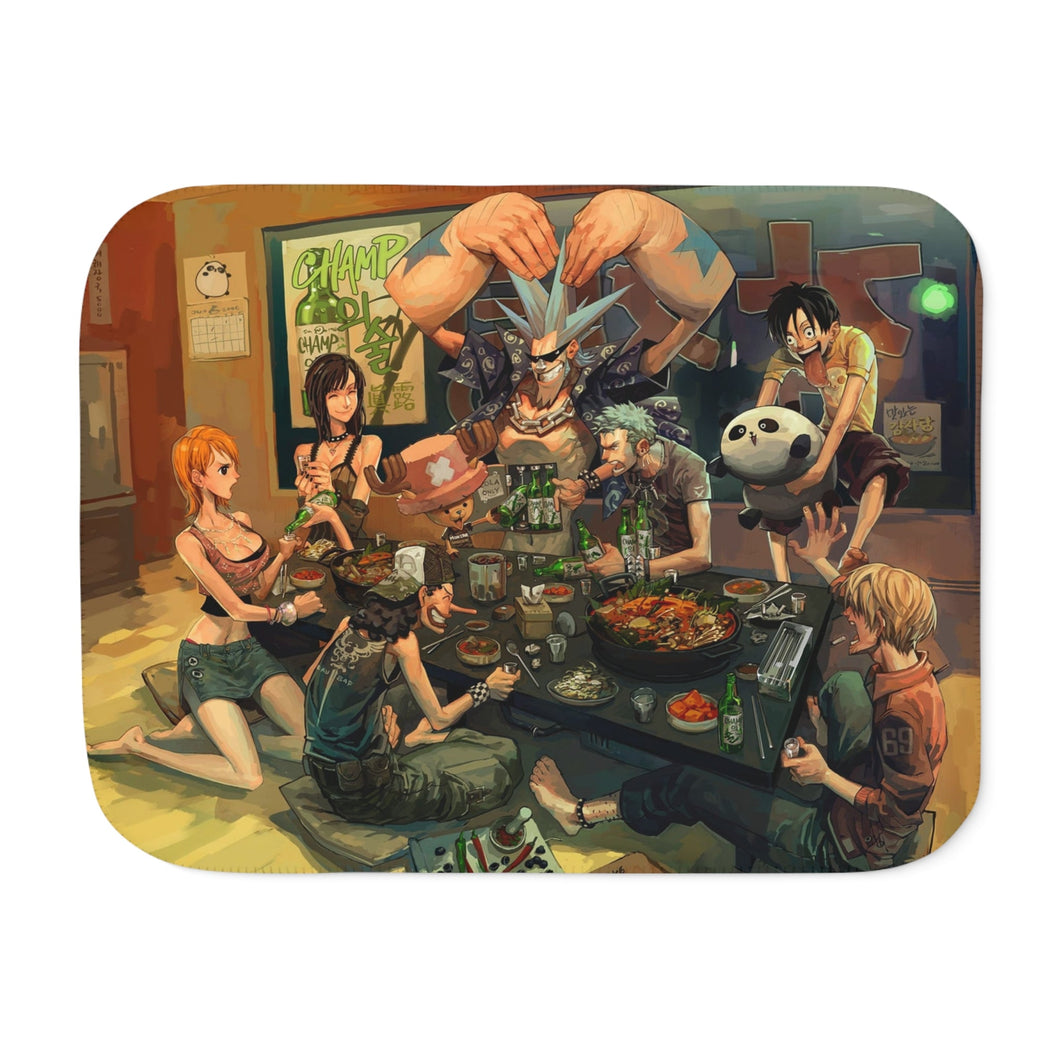 Anime One Piecer Sherpa Blanket