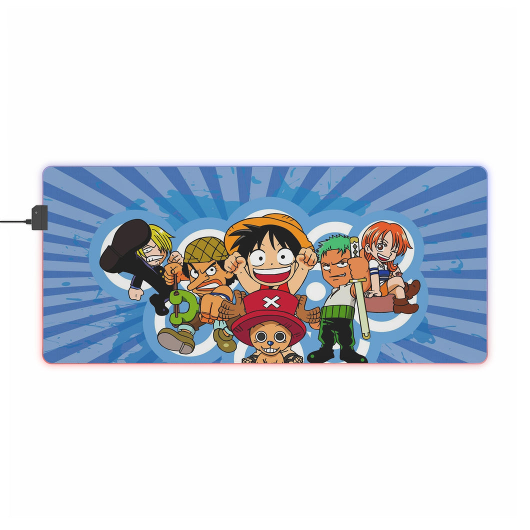 One Piece Monkey D. Luffy, Roronoa Zoro, Sanji, Tony Tony Chopper, Nami RGB LED Mouse Pad (Desk Mat)