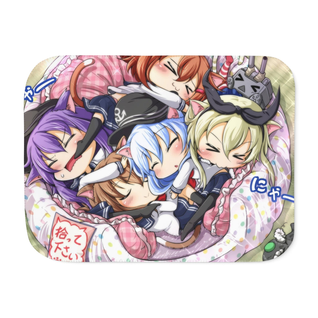 Kantai Collection chibi group Sherpa Blanket
