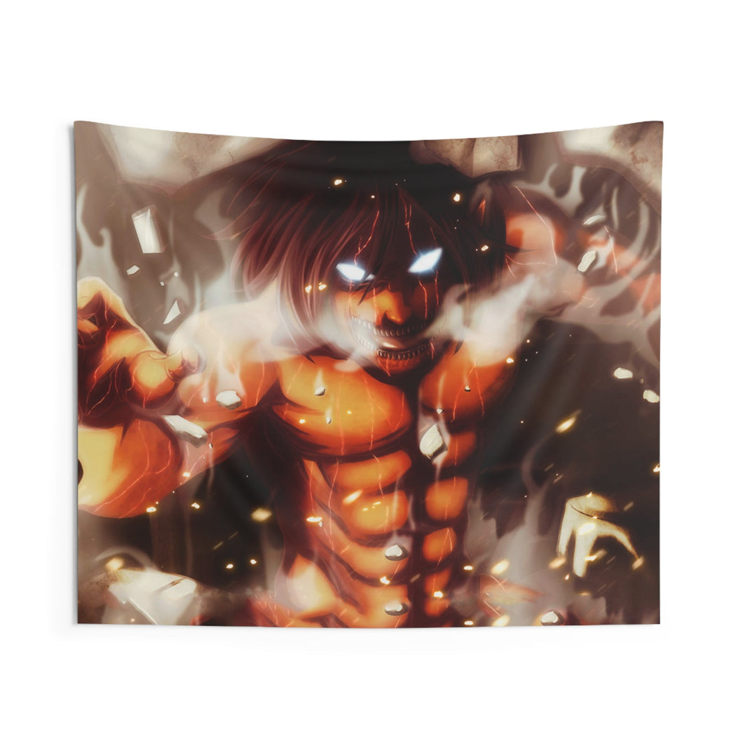 Eren Yeager (titan) Indoor Wall Tapestry