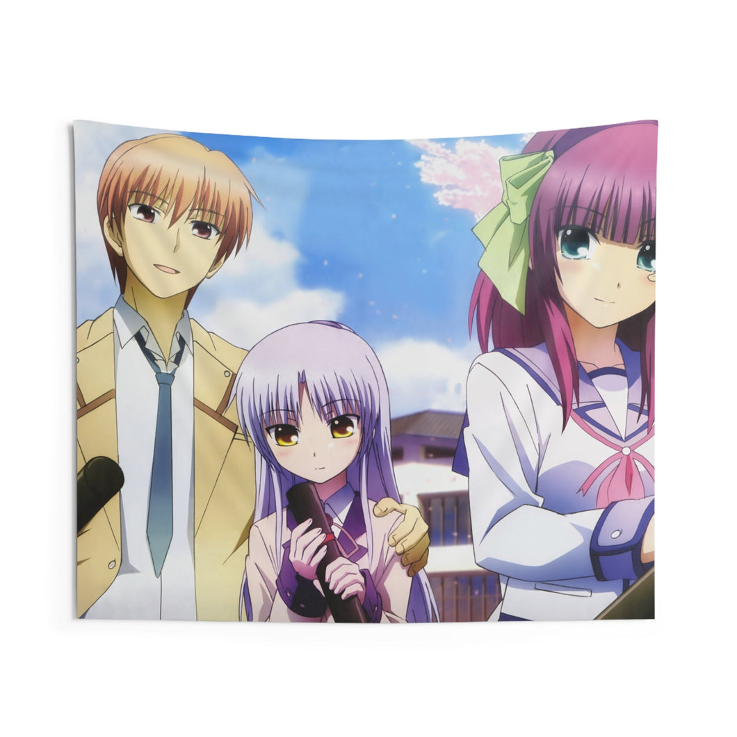 Angel Beats! Kanade Tachibana, Yuri Nakamura, Yuzuru Otonashi Indoor Wall Tapestry