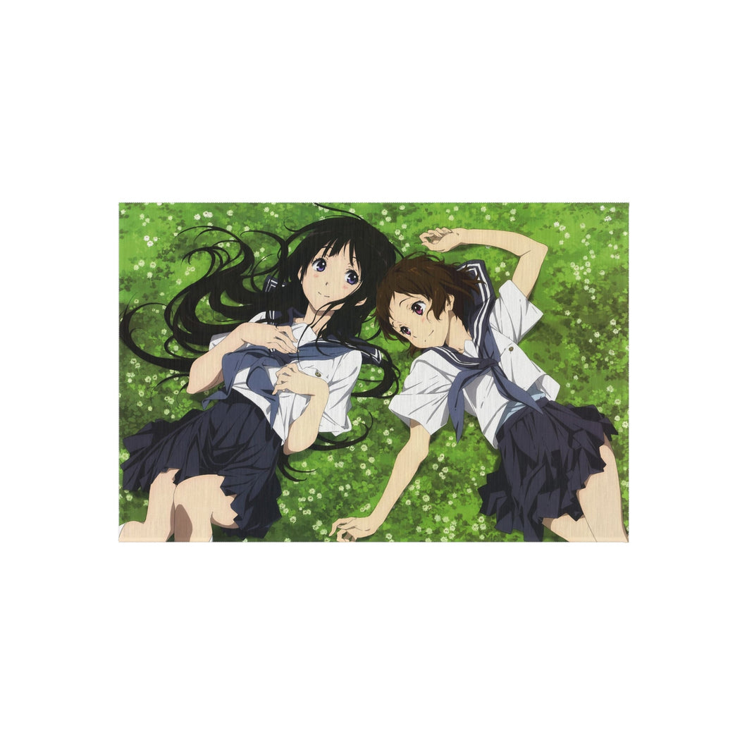 Eru Chitanda  Mayaka Ibara in the garden Rug