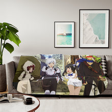 Load image into Gallery viewer, Is It Wrong To Try To Pick Up Girls In A Dungeon? Sherpa Blanket
