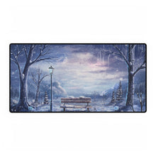 Load image into Gallery viewer, Snowy Bench in Park Mouse Pad (Desk Mat)
