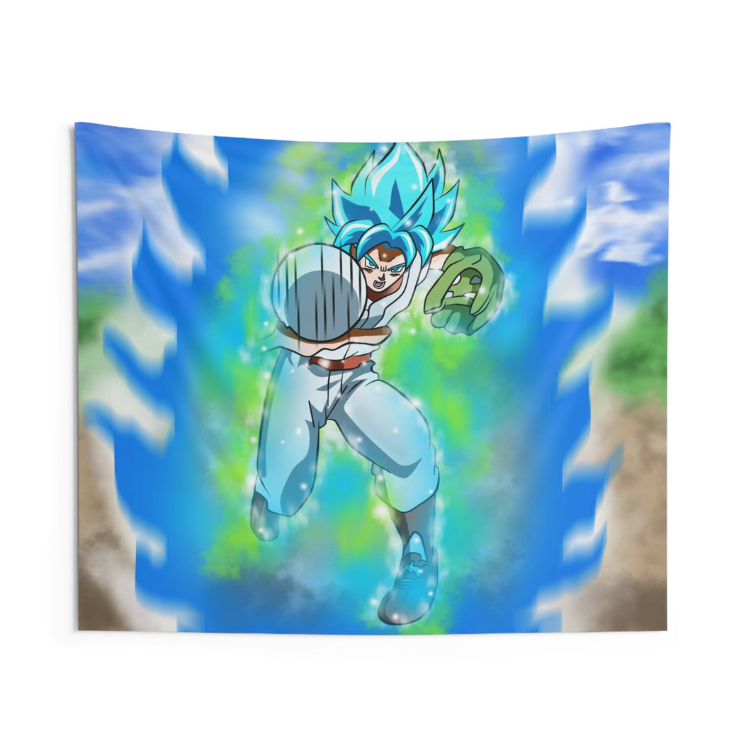 Goku Playing Baseball Indoor Wall Tapestry