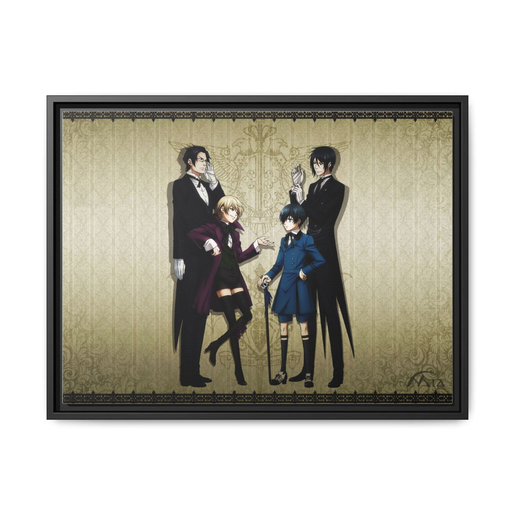 Black Butler Canvas Framed Art Print