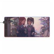 Anime School Girls RGB LED Mouse Pad (Desk Mat)