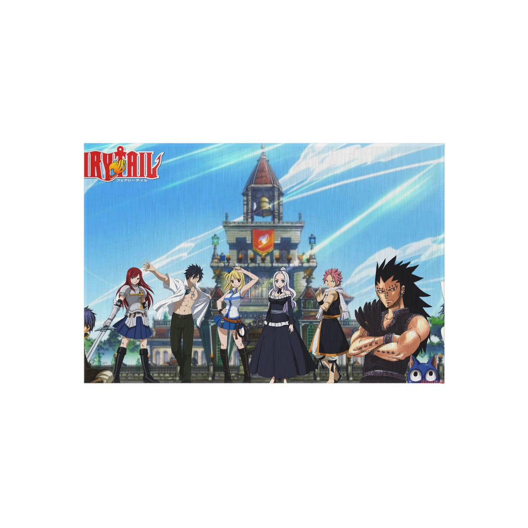 Fairy Tail Natsu Dragneel, Erza Scarlet, Gray Fullbuster, Lucy Heartfilia, Juvia Lockser Rug