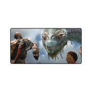 Mimir talking with Jörmungandr (World Serpent) Mouse Pad (Desk Mat)