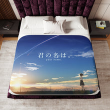 Load image into Gallery viewer, Your Name. Sherpa Blanket
