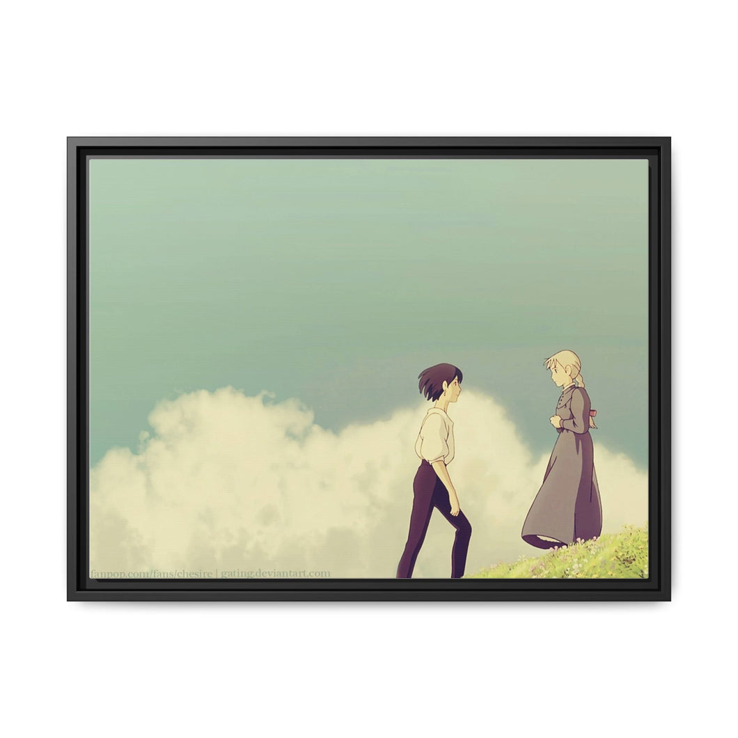 Anime Howl's Moving Castler Canvas Framed Art Print