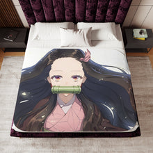 Load image into Gallery viewer, Demon Slayer: Kimetsu no Yaiba Nezuko Kamado Sherpa Blanket
