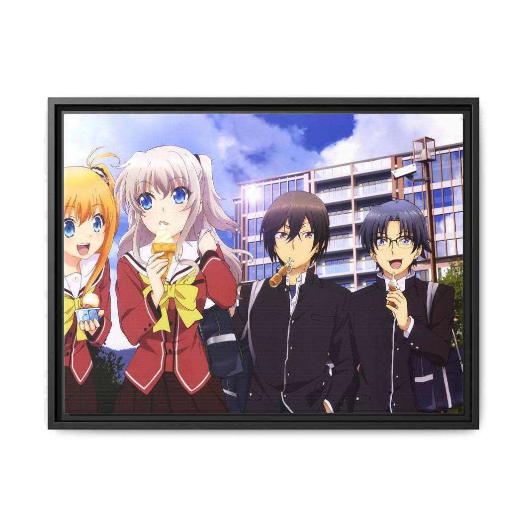 Charlotte Nao Tomori, Joujirou Takajou, Yusa Kurobane Canvas Framed Art Print