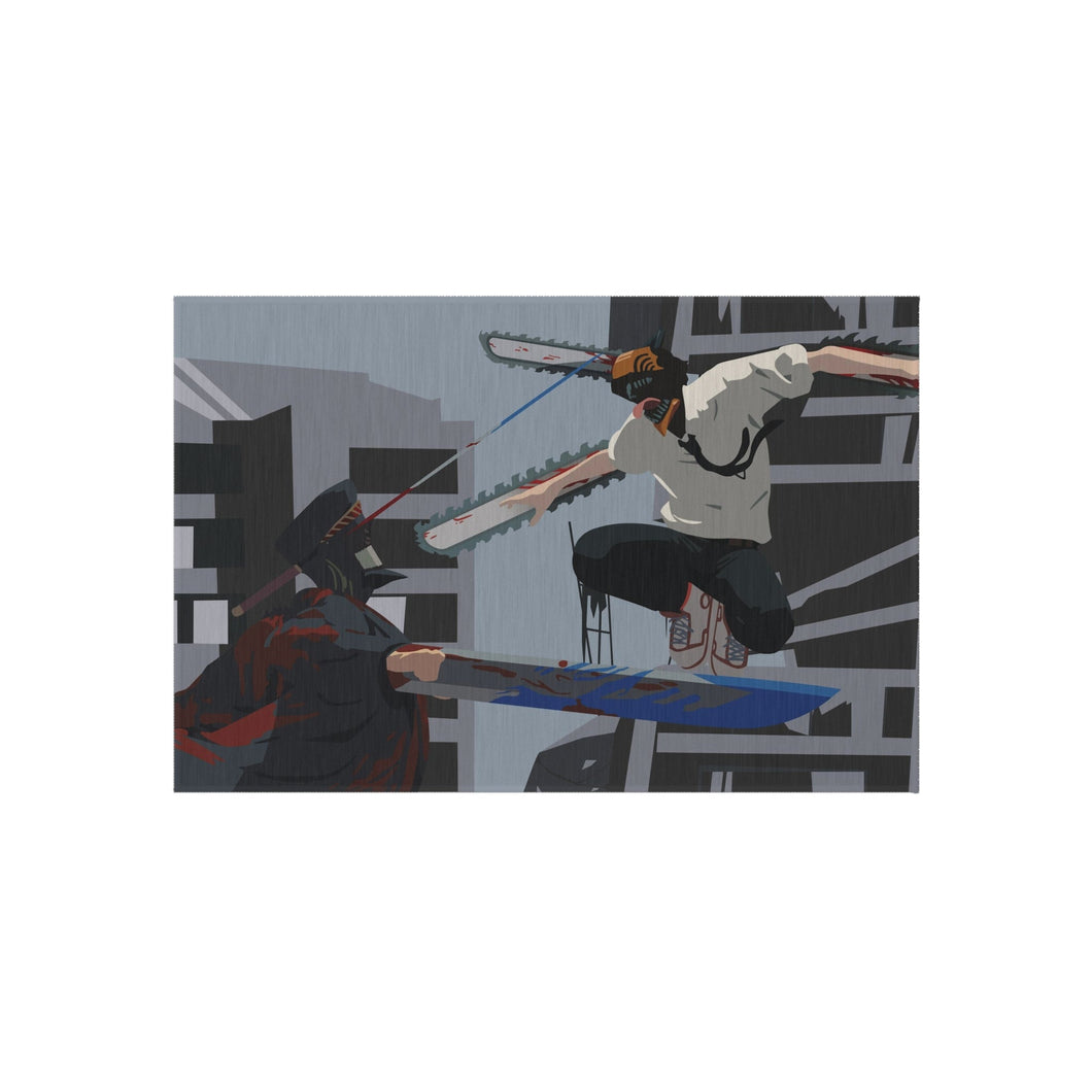 Denji vs Katana Man Rug