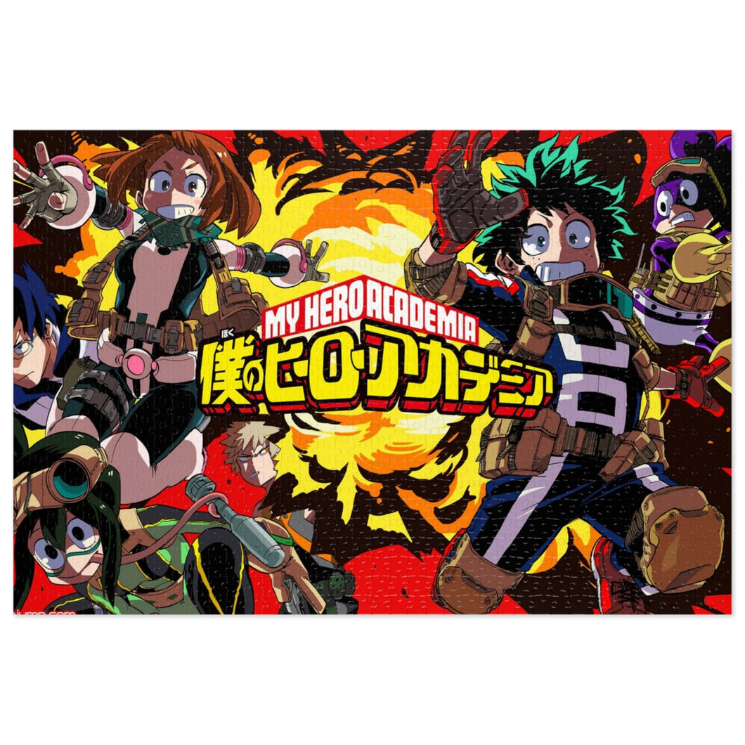 My Hero Academia Izuku Midoriya, Katsuki Bakugou, Tenya Iida, Tsuyu Asui Jigsaw Puzzle