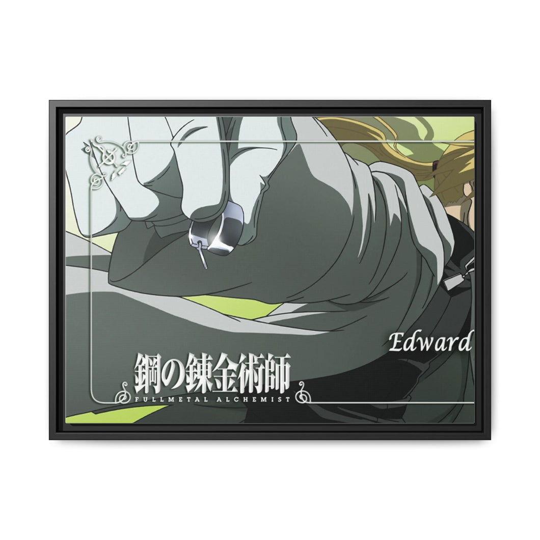 Anime FullMetal Alchemistr Canvas Framed Art Print