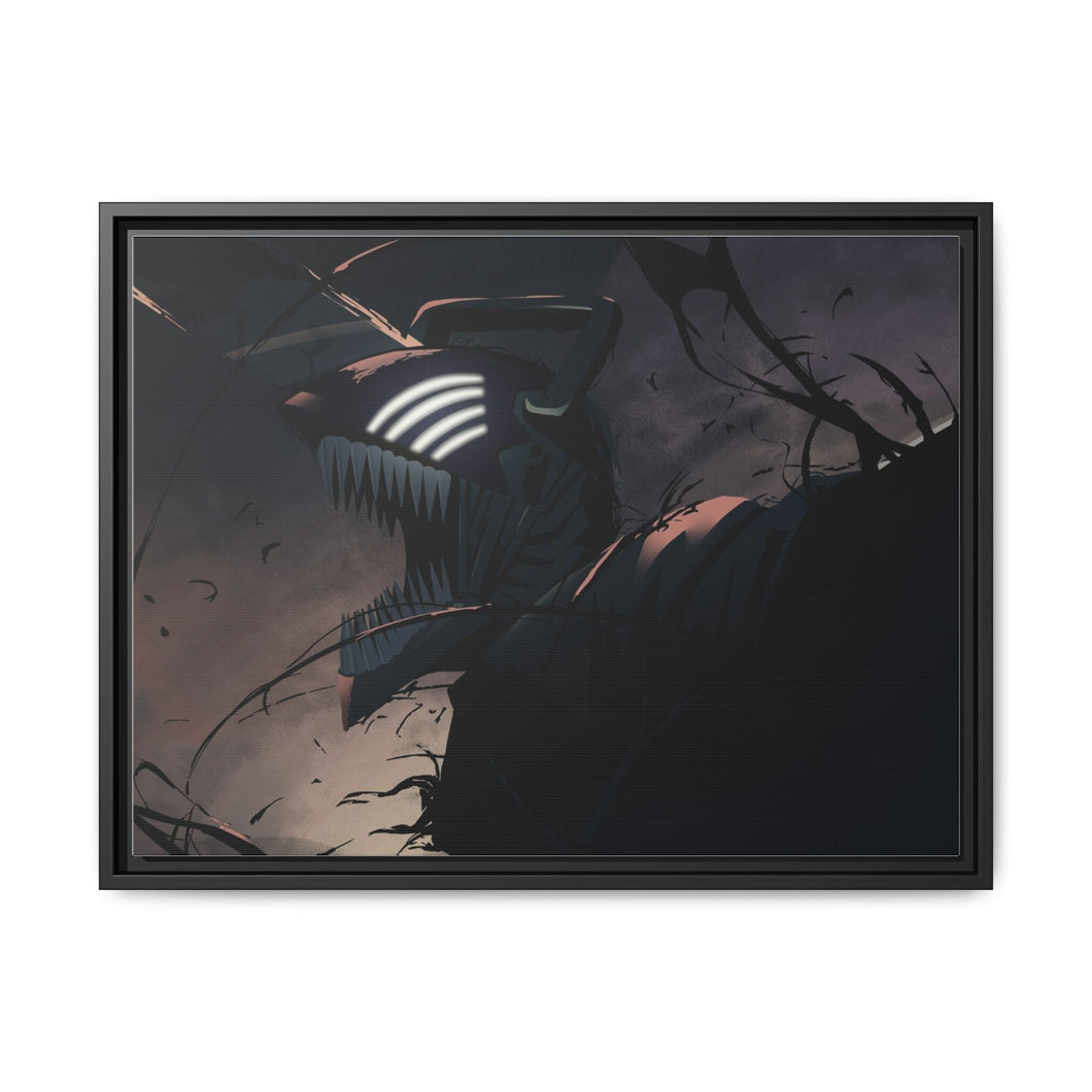 Anime Chainsaw Man Canvas Framed Art Print