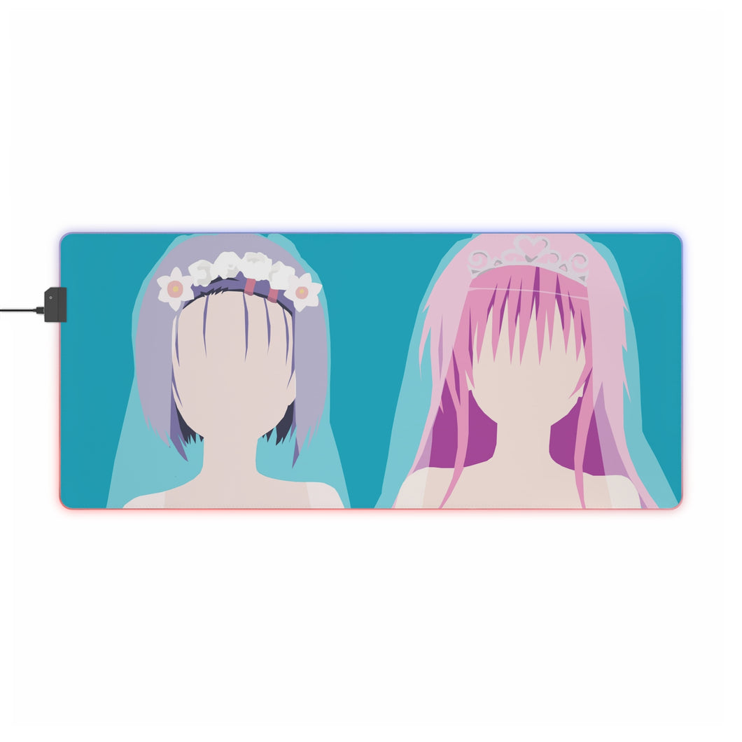 haruna y lala to love ru minimalist RGB LED Mouse Pad (Desk Mat)