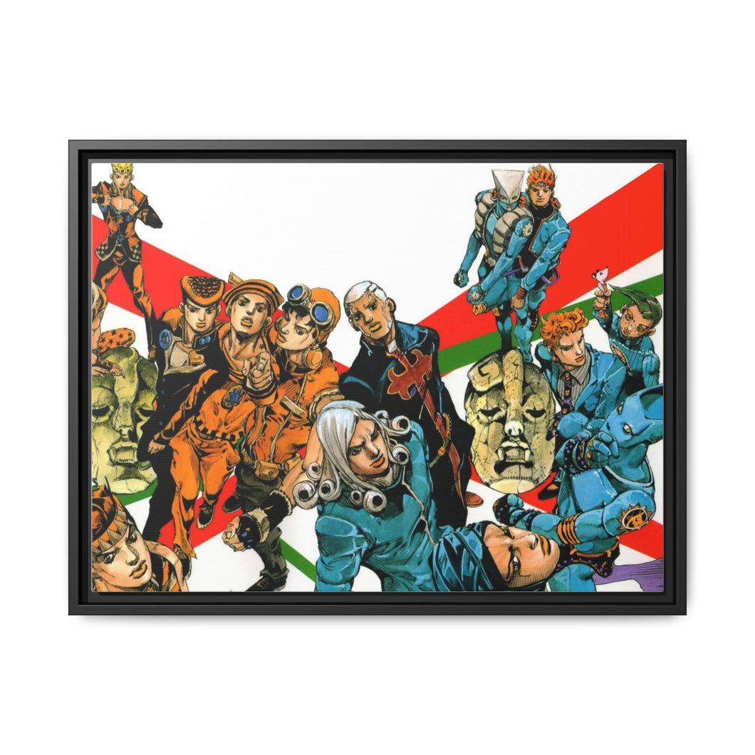 JoJo's Bizarre Adventure: Part 1-8 Canvas Framed Art Print