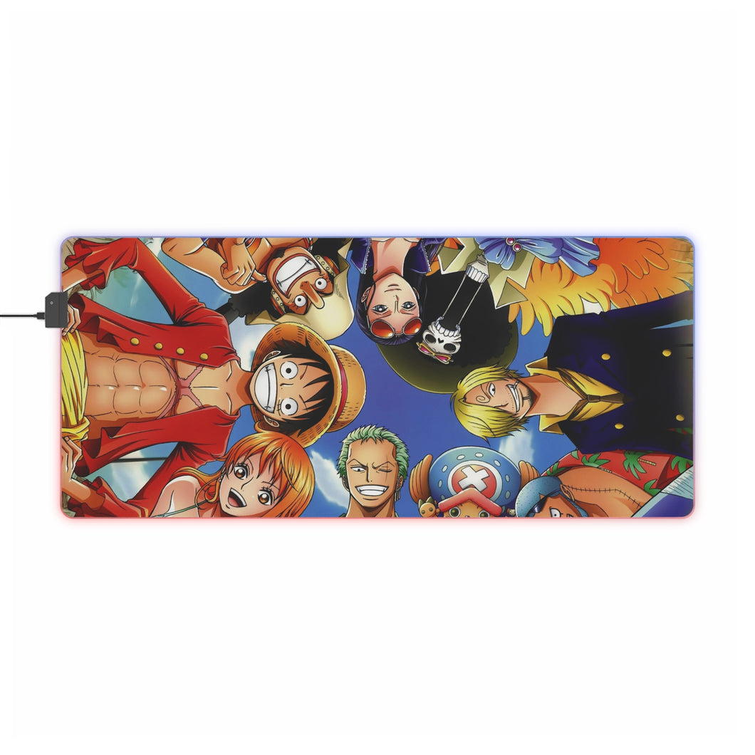 One Piece Monkey D. Luffy, Roronoa Zoro, Sanji, Nico Robin, Tony Tony Chopper RGB LED Mouse Pad (Desk Mat)