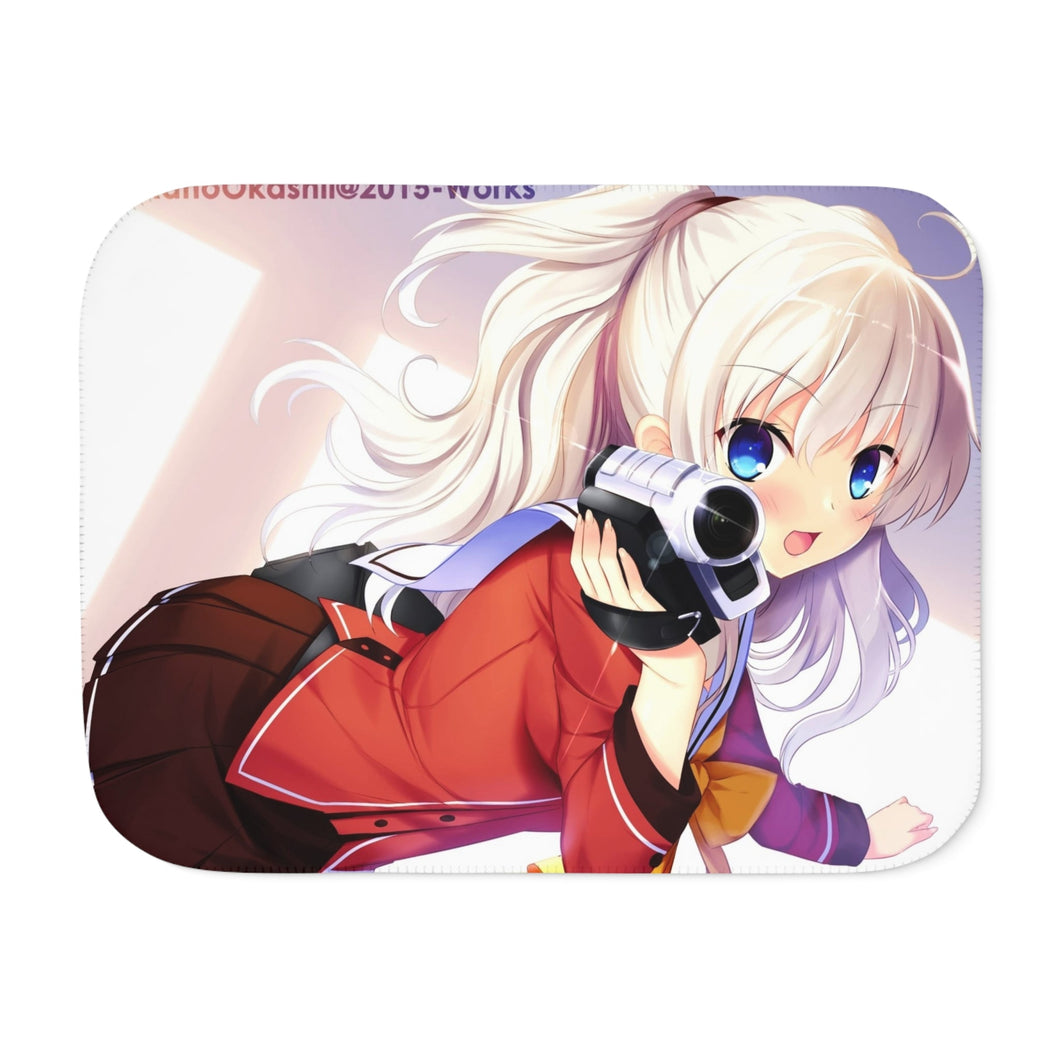 Nao Tomori holding a camera Sherpa Blanket