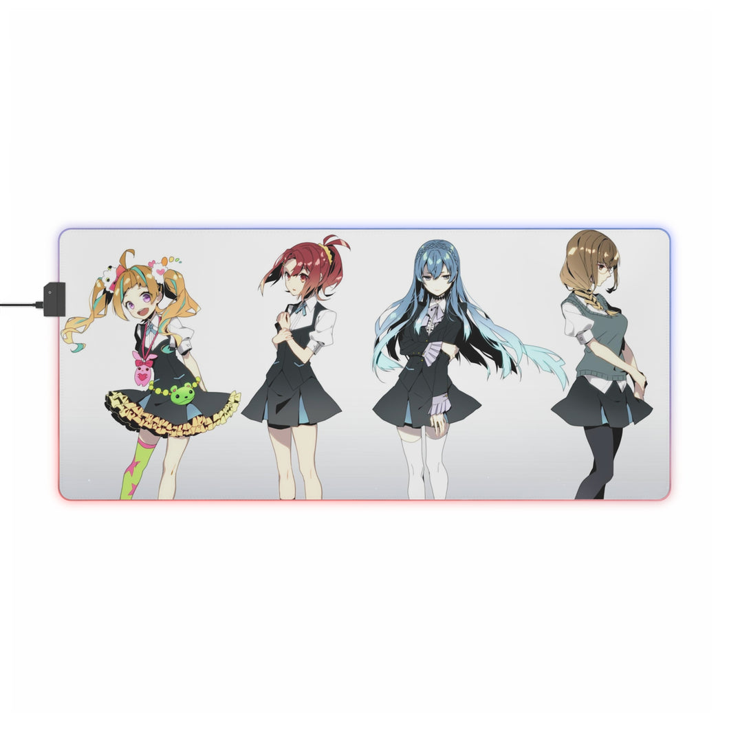 Kiznaiver Chidori Takashiro, Noriko Sonozaki, Niko Niiyama, Honoka Maki RGB LED Mouse Pad (Desk Mat)