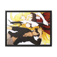 Koyomi and Kiss shot Canvas Framed Art Print