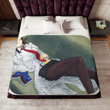 Load image into Gallery viewer, Makise Kurisu Sherpa Blanket
