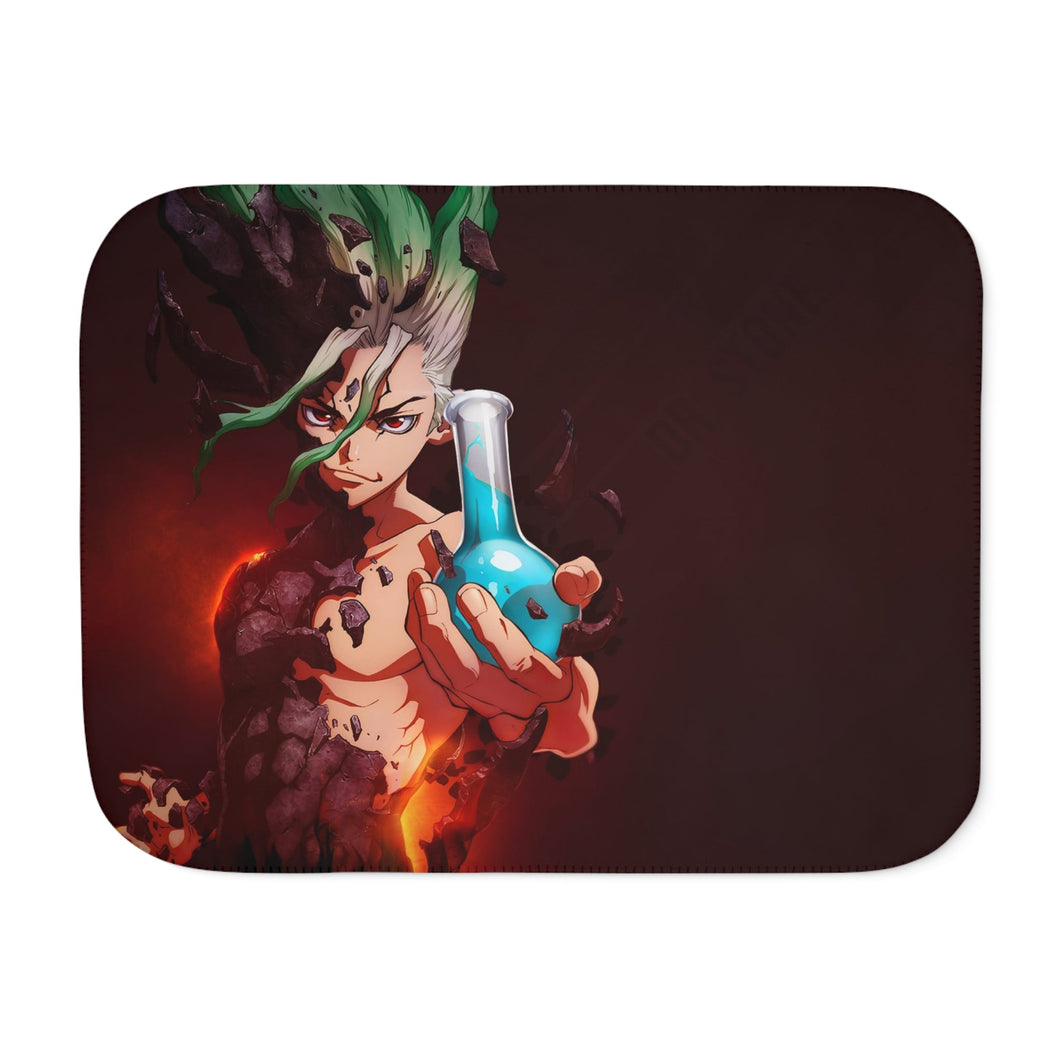 Anime Dr. Stone Sherpa Blanket
