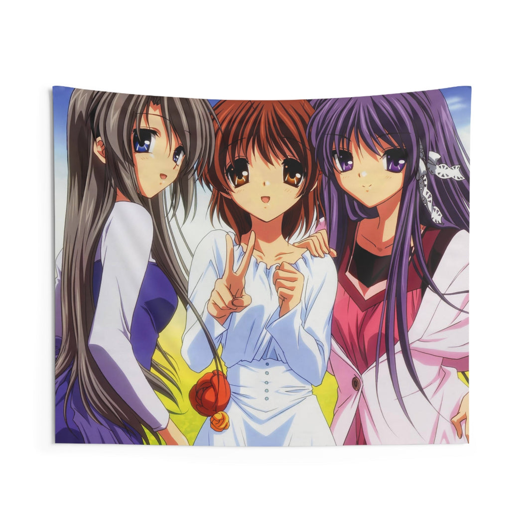 Clannad Nagisa Furukawa, Tomoyo Sakagami, Kyou Fujibayashi Indoor Wall Tapestry