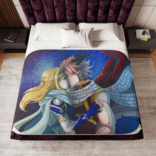 Load image into Gallery viewer, Fairy Tail Natsu Dragneel, Lucy Heartfilia Sherpa Blanket
